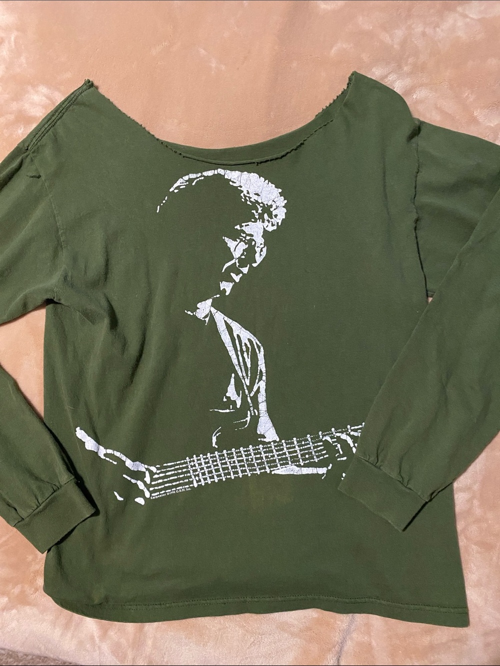 Grateful Dead Phil Lesh Olive Green Long Sleeve Tee Sz M